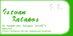 istvan kalapos business card